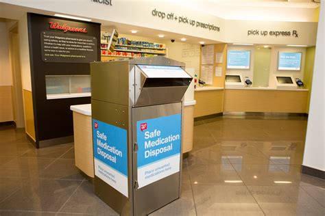 Simply drop off unwanted or unused medications in the kiosk. . Walgreens medication disposal